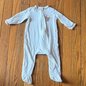 Cozy White Deer Footie for Kids 3 months